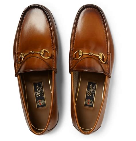 brown gucci horsebit loafers|men gucci loafers brown style.